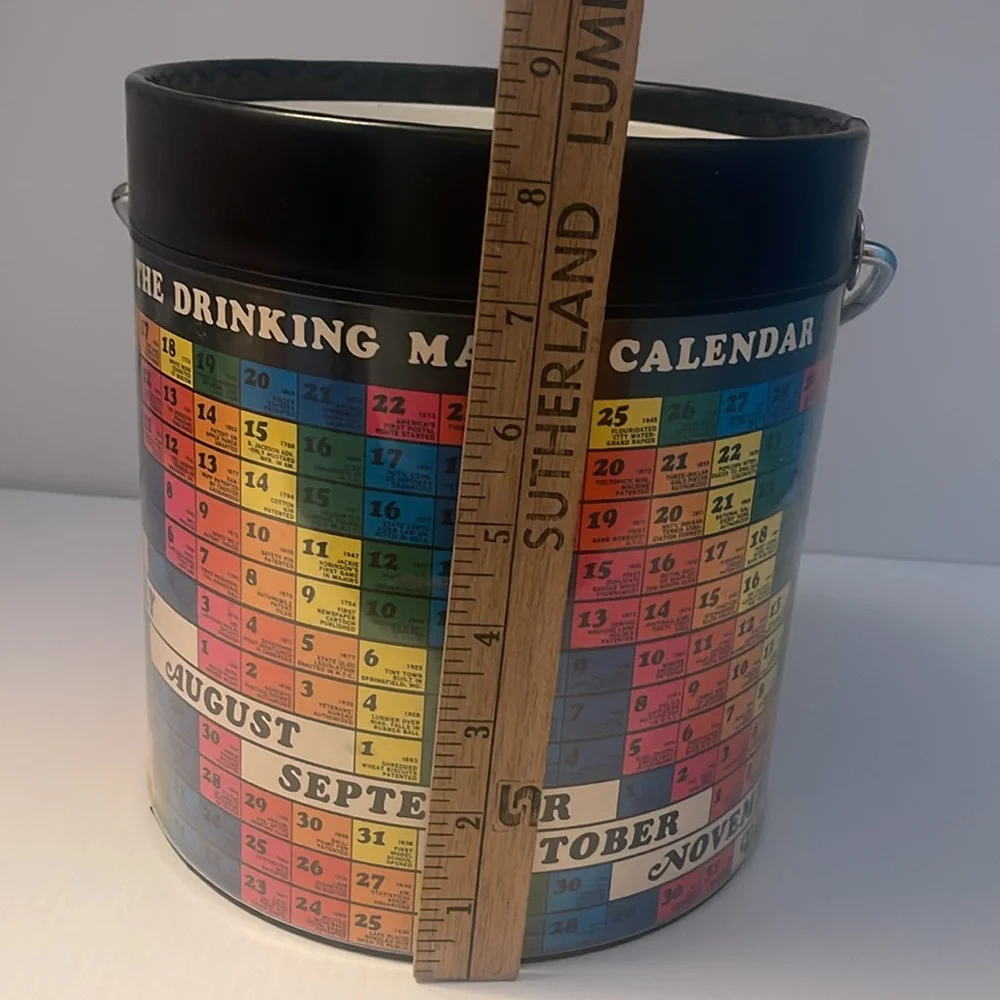 Colorful Drinking Man's Calendar Ice Bucket